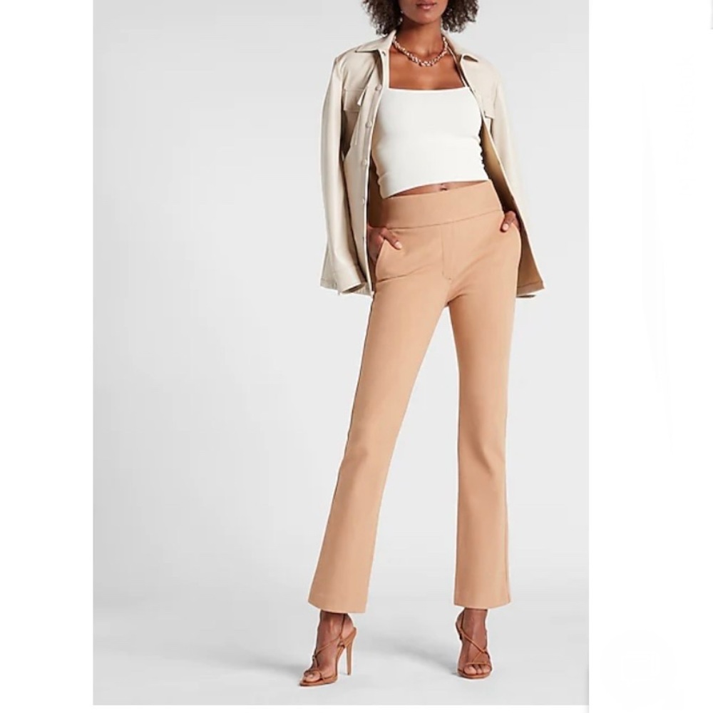 Express High Waisted Brushed Knit Pull-on Bootcut Pants Size Medium Petite